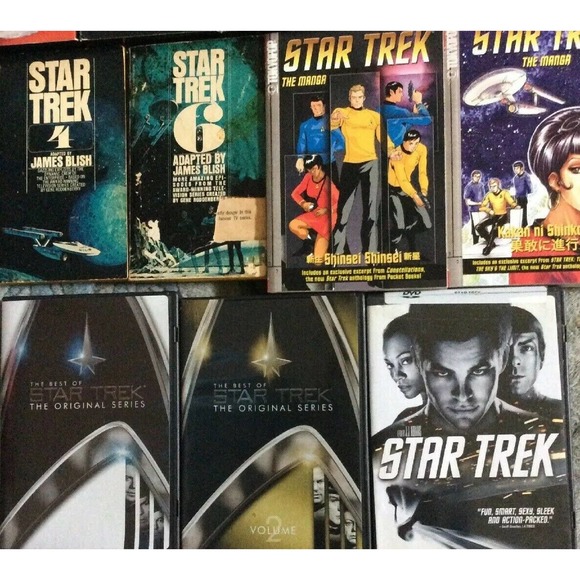 Star Trek Lot: 3 DVD'S, 5 VHS Tapes and 4 Paperback Books - Picture 4 of 10